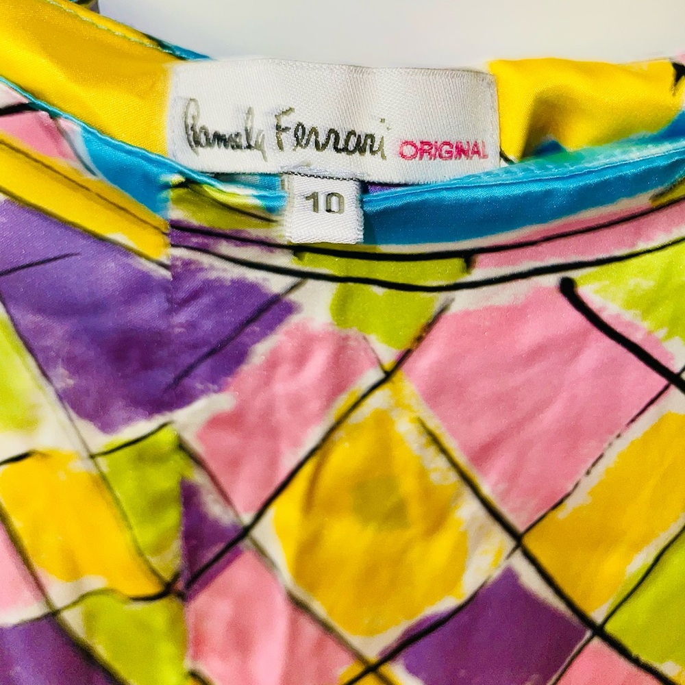 Ferrari Multicolor Abstract Patterned Fabric - image 5